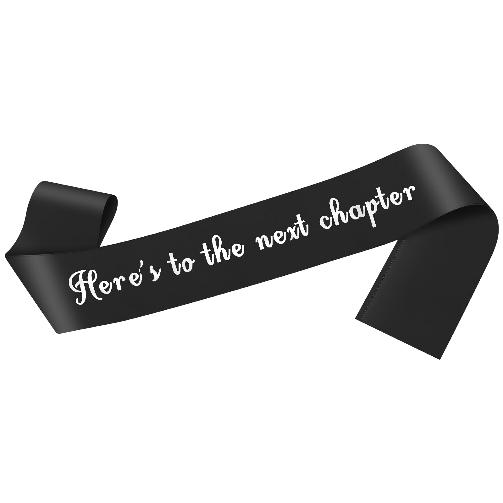 New Chapter Sash New Job Congratulation Party Supplies Decoration Favors Leaving Job Gift for Coworker Divorce Celebration Sashes Leaving Gifts for Women Men Colleague Black Satin Sash