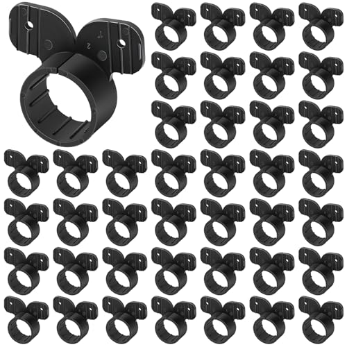 Image of Briwooody 50 Pack 1 Inch Pex Suspension Pipe Clamps Tubing Supports for Pex, Copper, CPVC Pipe, Butterfly Style(Black)
