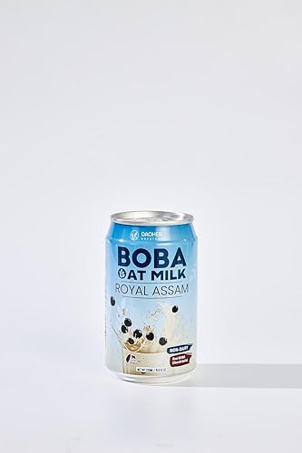 Miniatura 2 de Paquete de 12 unidades DaoHer Oat BOBA - Royal Assam  BOBA enlatado No.1  Té de leche con burbujas listo para beber