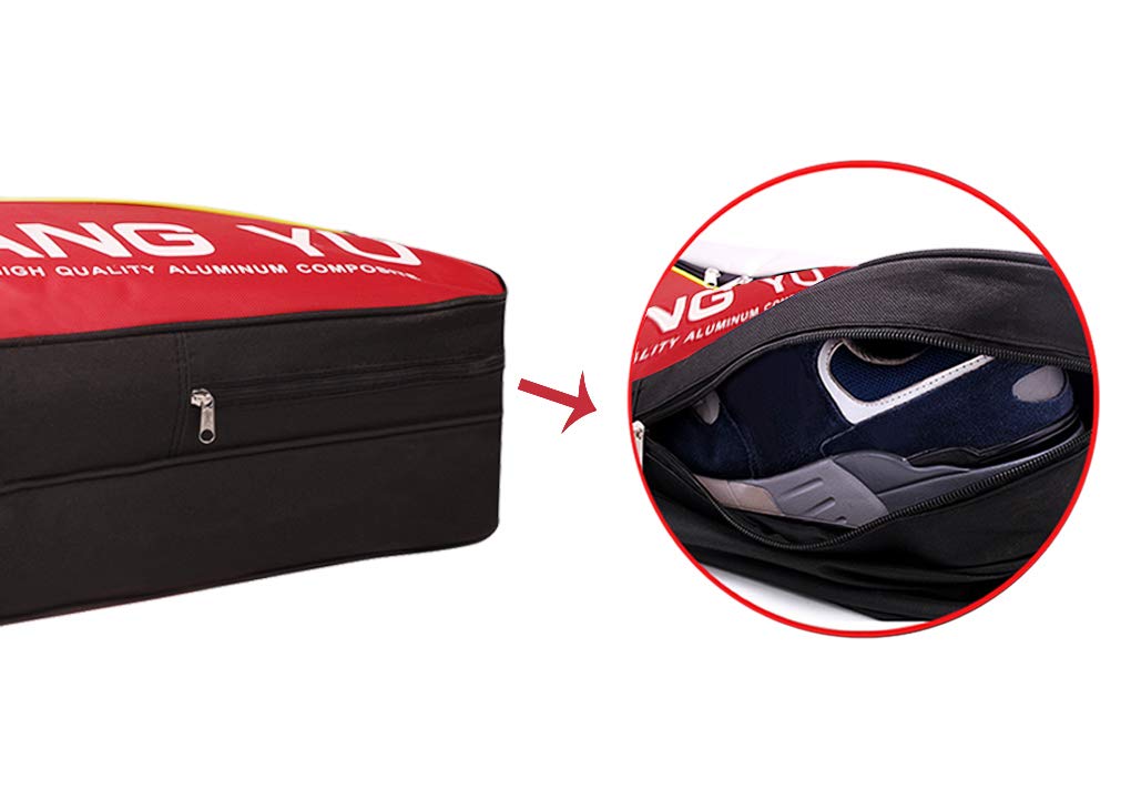 TINAYAUE Sac de rangement étanche pour raquettes de badminton pour 2 à 6 raquettes de tennis, sac de rangement étanche, sac fourre-tout portable, équipement de sport, simple organisateur de raquettes