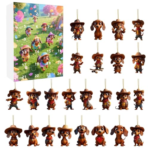 Dackel Adventskalender 2025, 24 Tage Countdown Weihnachten Dackel...