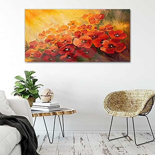 Image acrylique 100x50cm décoration murale moderne abstraction fleurs - 4