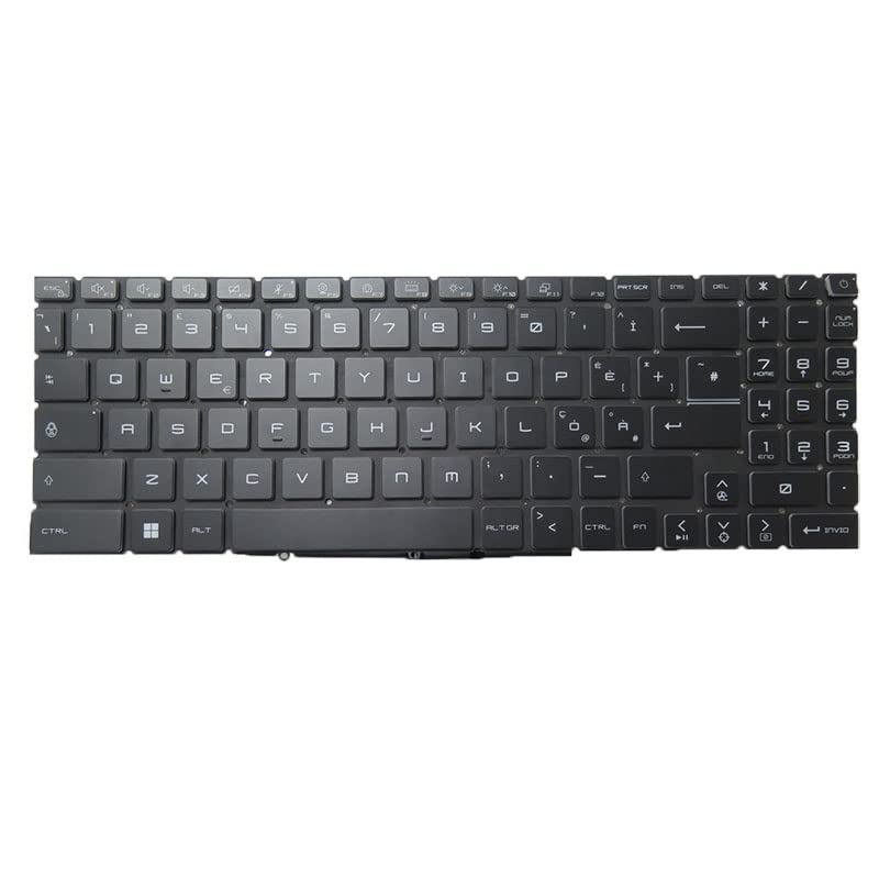RTDPART Tastiera Sostitutiva retroilluminata per Laptop per MSI Creator 15 A10SDT A10SE A10SET