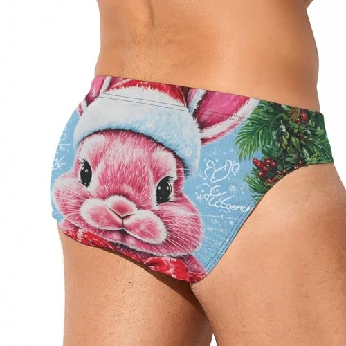 Cute Rabbits Men's Swim Briefs Sexy Bikini Swimwear Bathing Swimsuit Trunks Underwear3