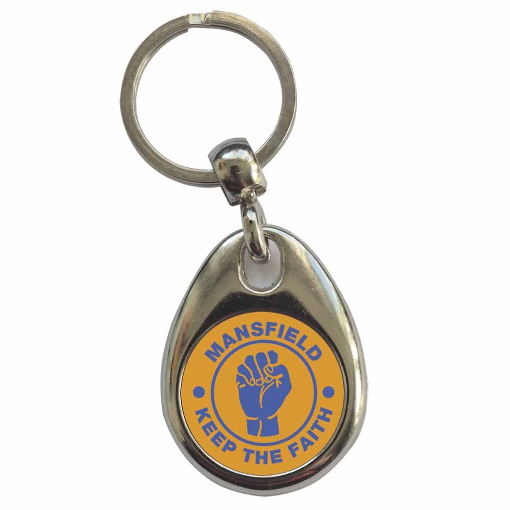 Ozorath Mansfield Keep The Faith Northern Soul Keyring Keychain with Split Ring Attachment and Metal Key Fob