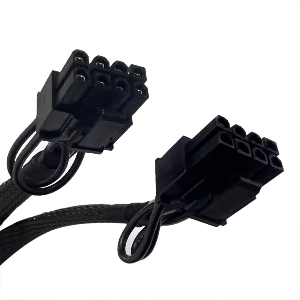 ZAHARA Câble d'alimentation GPU 10 broches vers double connecteur 8 broches (6+2) PCIe pour HP ProLiant DL380 G6 - Adaptateur pour carte graphique 50 cm