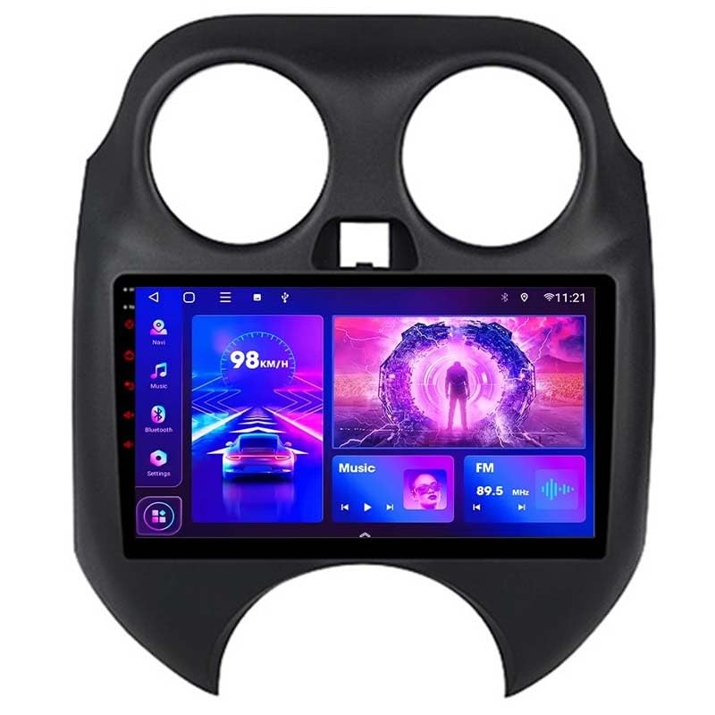 Pantalla táctil de 9" con CarPlay inalámbrico y Mirror Link para Nissan March