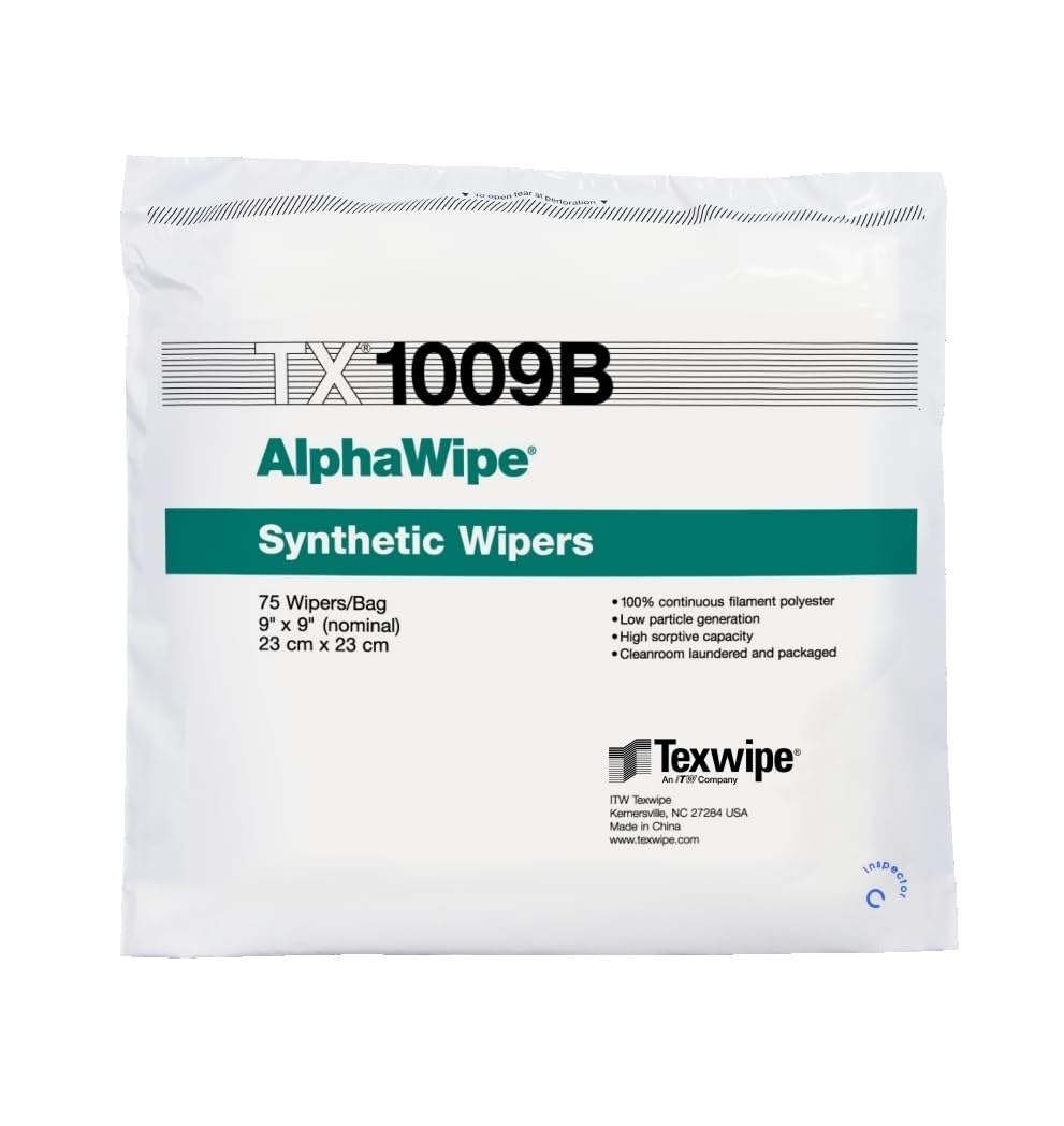 Texwipe TX1009B AlphaWipe 9" x 9" Polyester Cleanroom Wiper (Pack of 150)