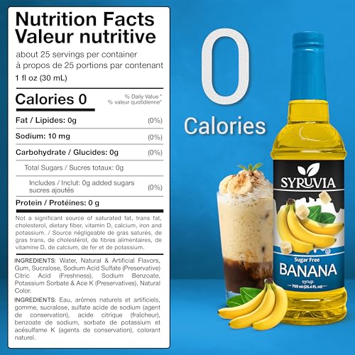 Syruvia Sugar Free Banana Syrup