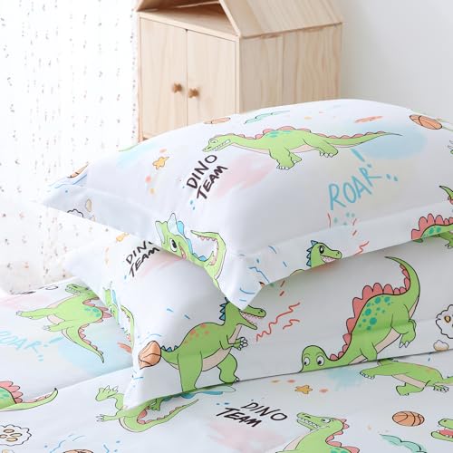 Image of Cute Dinosaur Full Size Bed Comforter Kids Bedding Set