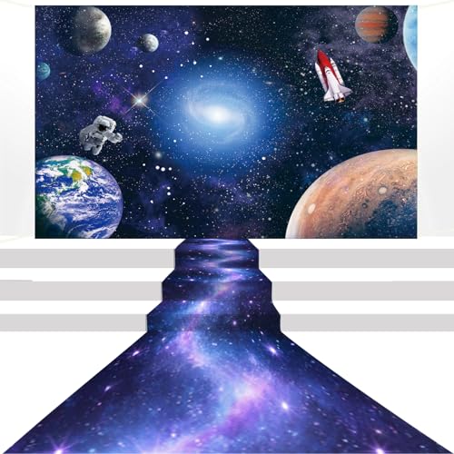2 Piezas Fondo Fotográfico Galaxia Espacial miniatura 1