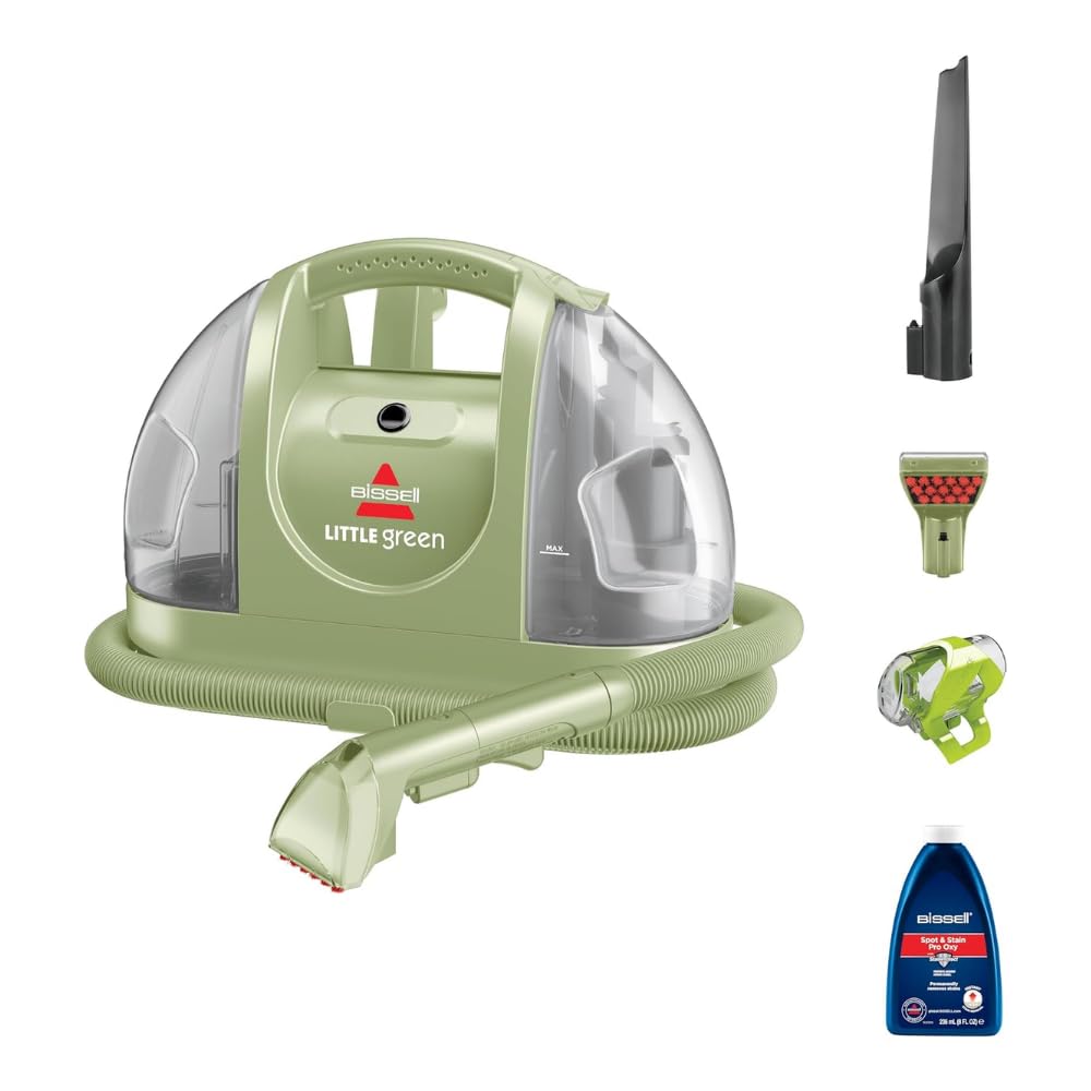 BissellLITTLE GREEN 4098K – Portable Carpet Cleaner, Removes Tough Stains from Carpets, Upholstery, & Cars | 2-Year BISSELL Warranty