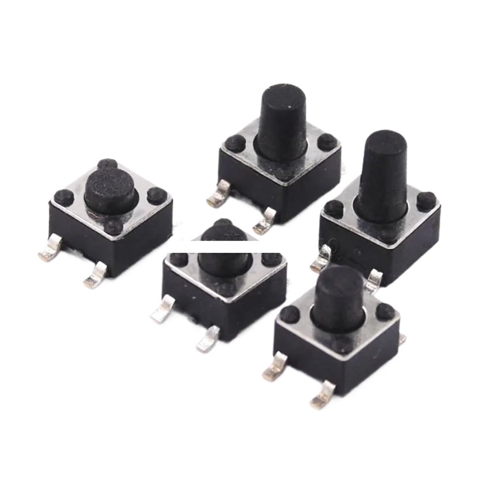 POWTAXBJGD 4.5x4.5mm Panel PCB Momentary Tactile Tact Push Button Switch SMT 4pin 4.5x4.5x3.8/4.3/5/6/7 MM 4.5 * 4.5 * 3.8MM 4.3MM 5MM 6MM(4.5x4.5x5mm)