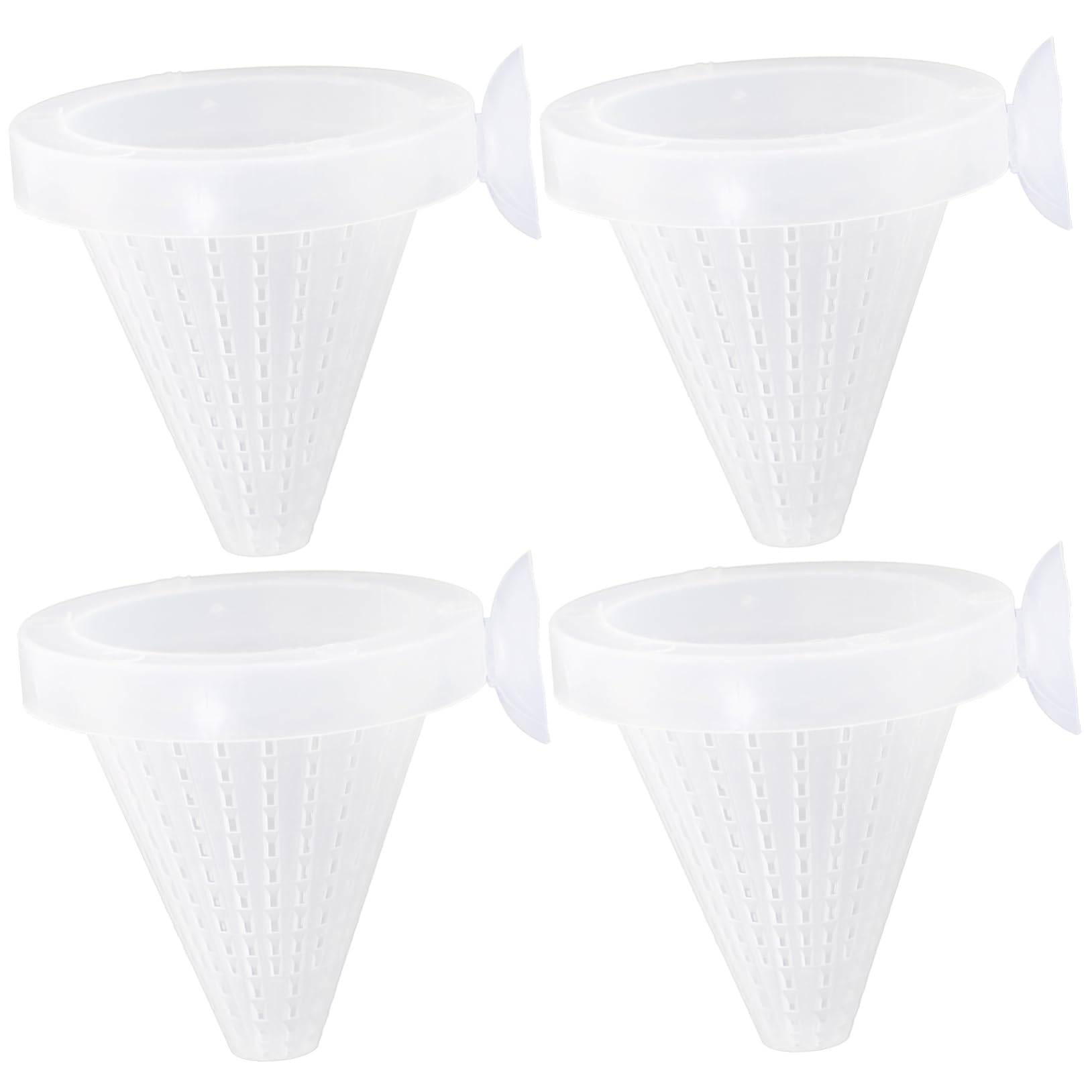 Levemolo Random Sucker 4pcs Aquarium Fish Feeding Cup Pet Fish Feeder Easy to Sturdy Material