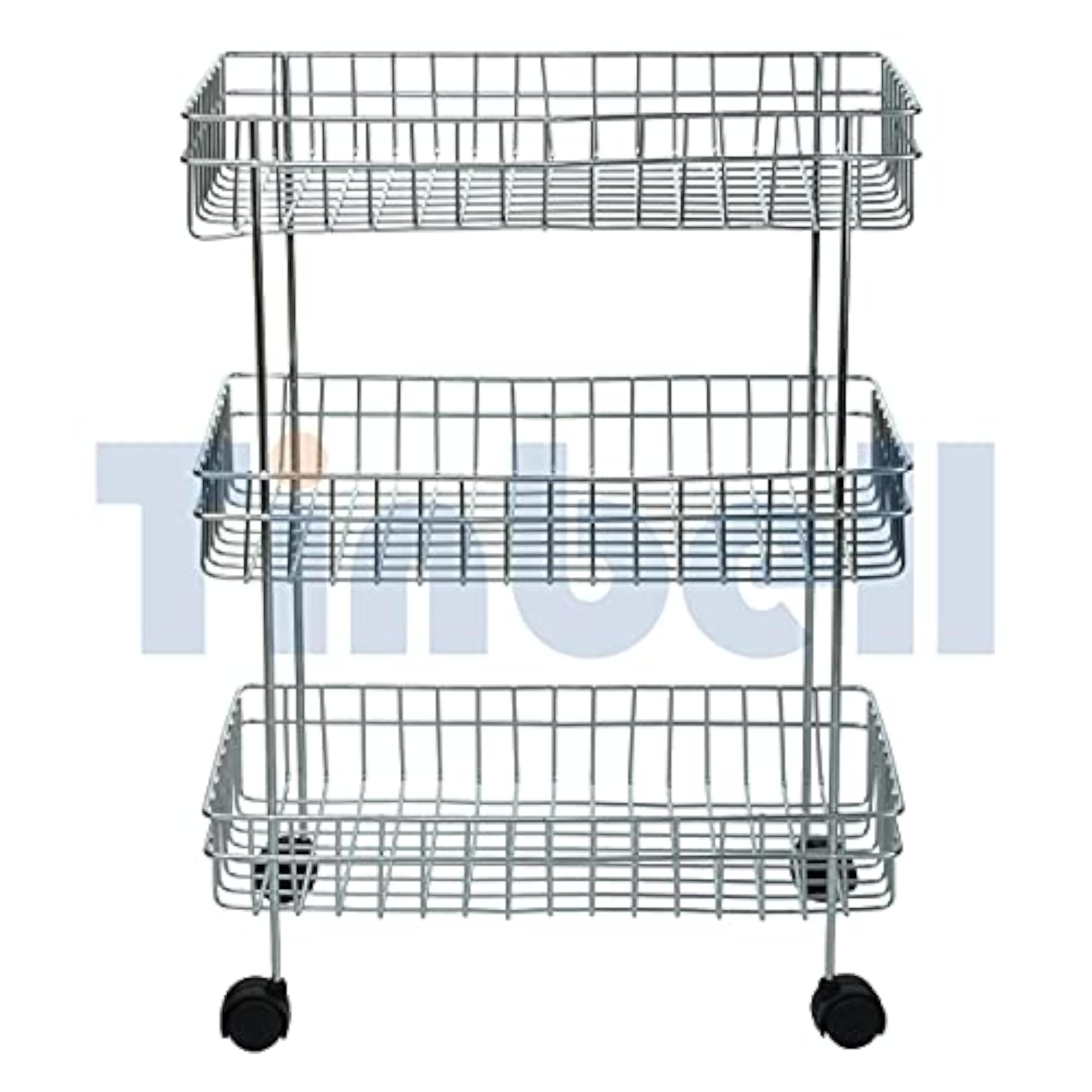 Stainless Steel Kitchen Storage Shelf Trolley, 3 Layers