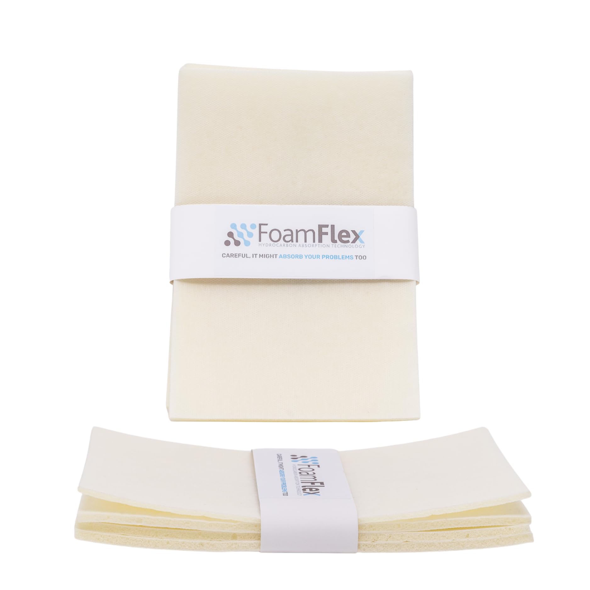 Kit da 4 Spugne Oleoassorbenti e Idrorepellenti, 16 x 24 cm H 0.5 cm, Riutilizzabili, per Pulizia di Oli e Liquidi