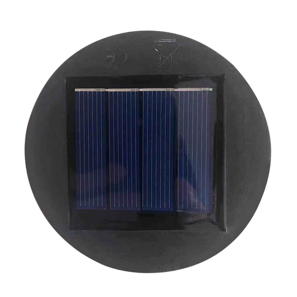 Solar Light Replacement Top, 8cm Solar Lantern Replacement Top for Outdoor Garden, Warm White 7 Lumens with 600mAh Battery, Easy Install Solar Panel Lid for Pathway Patio Decor