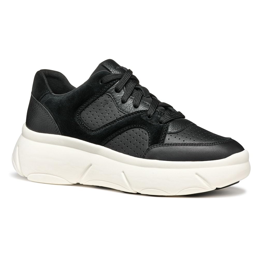 Geox Women's D Nebula 2.0 X B Sneaker, Black, 7.5 UK