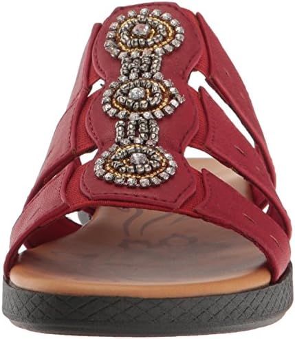 Easy Street Women's Nori Flat Sandal, Red, 6 M US | Image 1