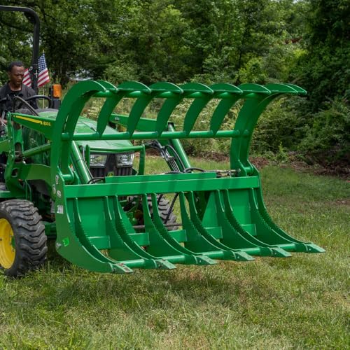 Titan Attachments JDHD60RAKE 60 Inch Hd Root Grapple Rake Attachment Fits John Deere Hook And Pin Connection thumb #1