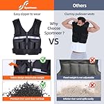 Adjustable Weighted Vest Weights Set: Sportneer 2-18 lbs/2-42 lbs Body Weight Vests 16 In 1 Fast Adjust Running Vest for Men Women Gym Home Workout Fitness Strength Training 2-18/42 lbs Removable - Image 4