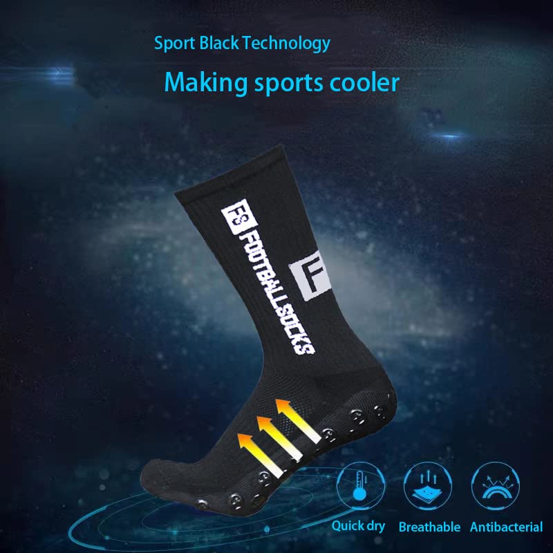 Grip Sokken Voetbalsokken voor heren, uniseks, anti-slip design, universele schaal 39-46, 75% katoen, voetbalsokken voor kinderen, voetbalsokken voor mannen - Afbeelding 4