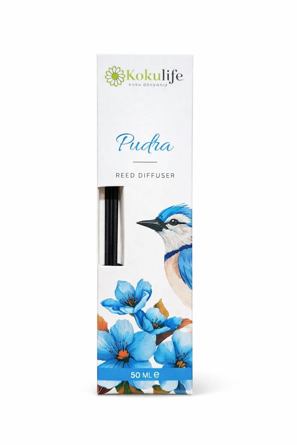 Pudra Koku Çubuklu Oda Kokusu Reed Diffuser 50 ML Uzun Süre Kalıcı Ev Ofis Salon Yatak Odası…