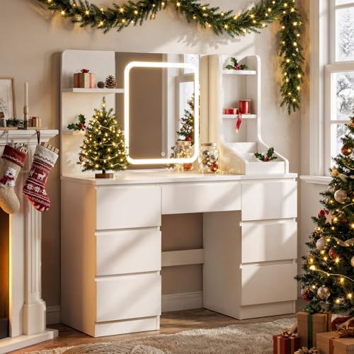 TRIUMPHKEY Tocador de Maquillaje Grande