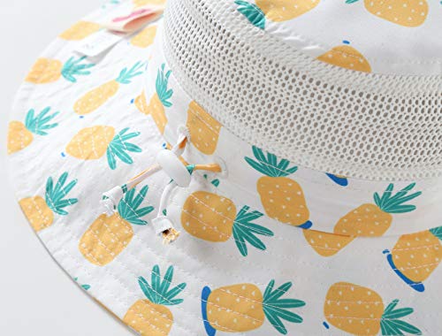 Image of Home Prefer UPF50+ Wide Brim Sun Hat Boys Girls Sun Protection Hat Zoo Beach Swim Safari Bucket Hat for Baby Toddler Kid