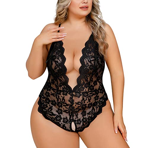 Générique Nuisette Sexy Femme Érotique Pute Hot Tenue Sex Lingerie Grande Taille pour Body Ouvert String Noir Dentelle sous Vetement Sexi Cuir Une Soutien...
