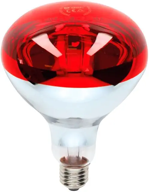 Lámpara Infrarrojos 250W E27 R125 - Bombilla Calor Pollitos, Fisioterapia, Hostelería