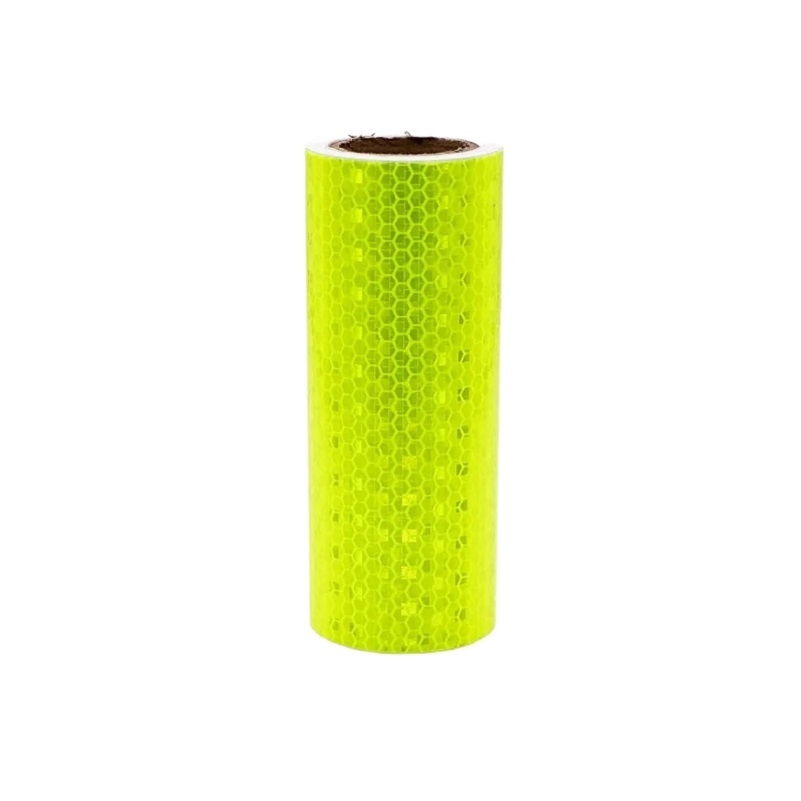Lot de 3 rubans réfléchissants en PVC fluorescent for signalisation routière, micro-prismes, autocollants Pour Véhicules(Fluorescent Yellow)