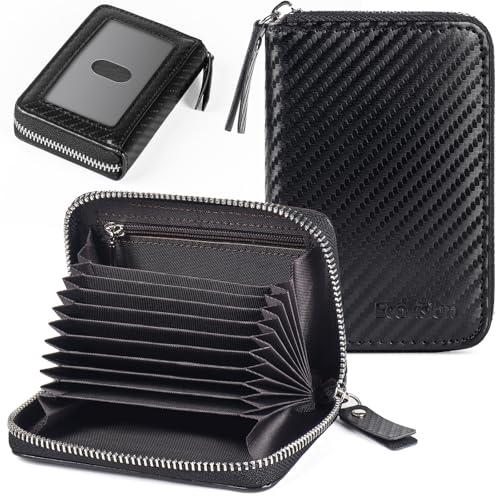 Image of Credit Card Wallet, RFID Card Case Wallet, Zipper Card Cases Holder for Men Women, RFID Blocking, KeyChain Wallet, Compact Size Card Organizer Case for Women