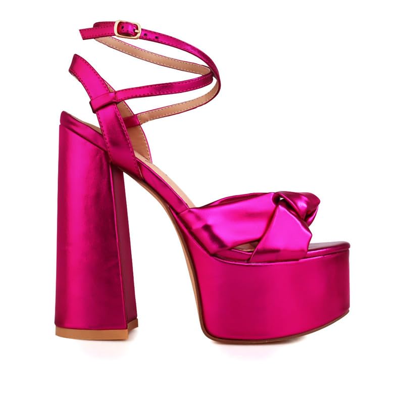 Privileged Lemon Drop Toman Ankle Strap Platform Heels For Women