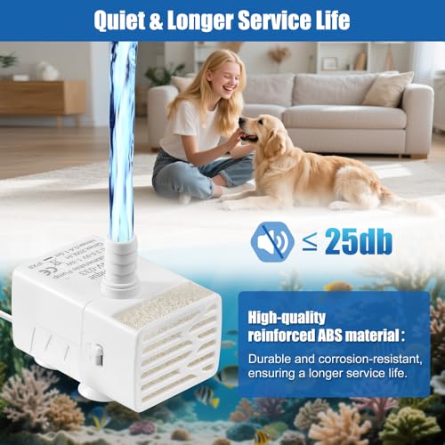 Image of 200L /H Submersible Water Pump Ultra Silent USB Small Fountain Pump with 2 Nozzles for Aquarium Fish Tank Fountain Hydroponic Bird Bath Small Pond Solar panels Garden Decoration 3W DC 3.5-9V