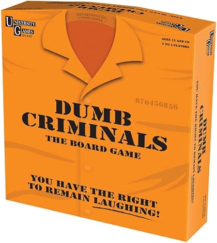 University Games, Juego de mesa de criminales tontos, para 2 a 4 jugadores de 12 años en adelante, perfecto para fiestas familiares o adultas