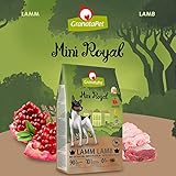 GranataPet Mini Royal Lamm, Trockenfutter für Hunde, Hundefutter ohne Getreide & ohne Zuckerzusatz, Alleinfuttermittel für ausgewachsene Hunde, 1 kg