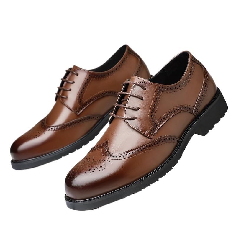 Men's Corporate Shoes Minimalist Oxfords with Air Cushion Men's Comfortable Dress Shoes for Weddings