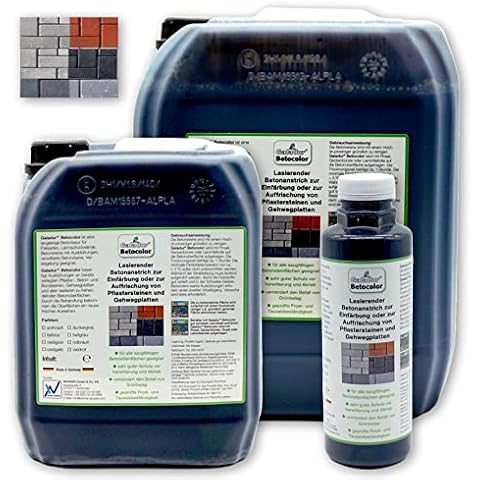 Galadur® Betocolor Betonlasur Betonfarbe Pflastercolor Pflastersteinfarbe (500 ml, hellgrau) Cover