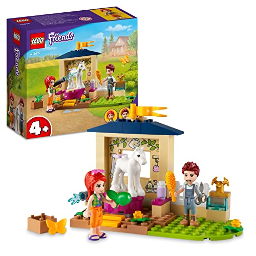 LEGO 41696 Friends Estación de Lavado de Ponis, Caballo de Juguete para Niños de 4 Años en Adelante, Set de Construcción con Mini Muñeca Mia
