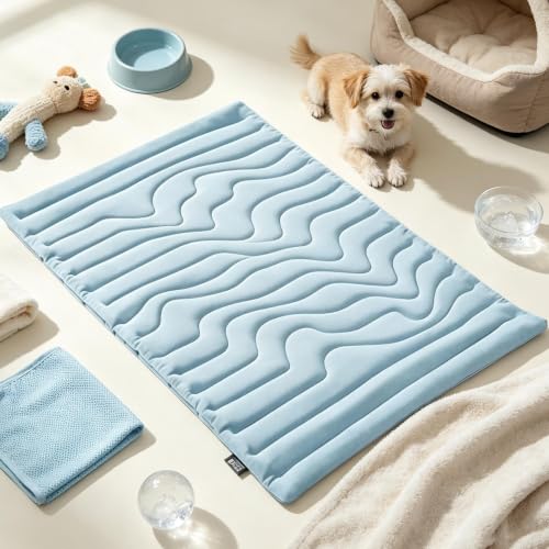 Estera de refrigeración de seda helada perro para evitar golpes de calor en casa 4