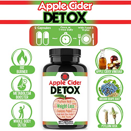 Angry Supplements Apple Cider Detox, Weight Loss Cleanse for Men and Women, Maximum Strength Formula for Improved Digestion, Heart Health, All-Natural Diet Aid (1-Bottle) - Image 3