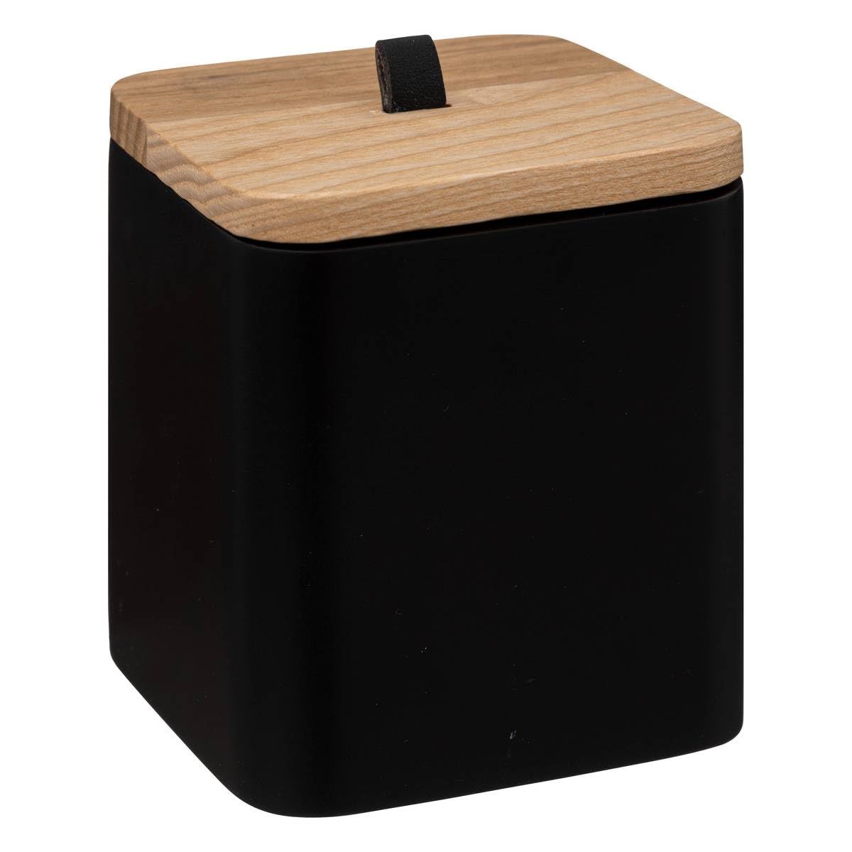 5 five simply smartCotton Pad Container Resin Naturéo Black