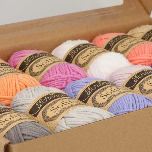 Image of Scheepjes Softfun Color Pack, 12 x 20g, Spring Blossom, Cotton /Acrylic