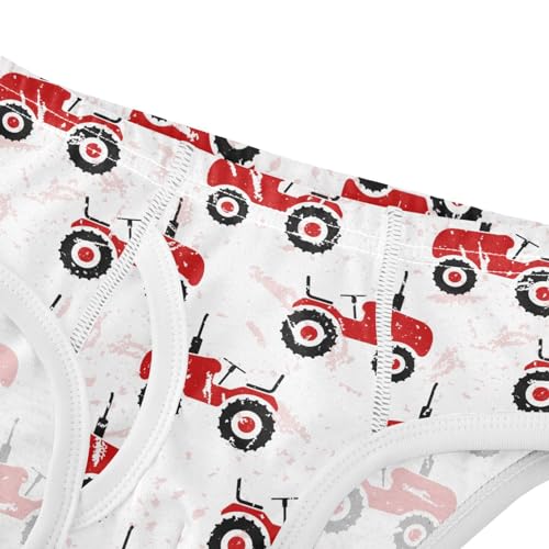Little Boys Briefs Old Wheeled Tractors Soft Cotton Toddler Underwear in Sizes 2/3t, 4t, 5t, 6 and 84