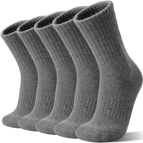 Image of Sandsuced 5 Pack Merino Wool Boot Hiking Socks for Women Warm Winter Thick Thermal Cozy Work Soft Ladies Socks