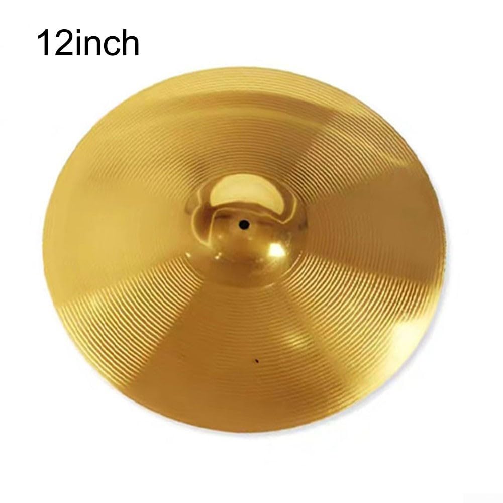 Platillos de latón para percusión y salpicaduras, de tono vibrante, hechos de latón (12 pulgadas)