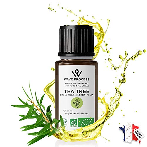 Huile Essentielle de Tea Tree Bio 50ml Pure et Naturelle certifiée Biologique de Marque Française Avec Fermeture Sécurité Enfant (Tea Tree, 50ml)