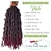 8 Packs Pre Looped Butterfly Locs Crochet Hair 12 Inch Burgundy Red Distressed Locs Crochet Braids Soft Butterfly Faux Locs Crochet Hair (12Inch,Ombre Burgundy)