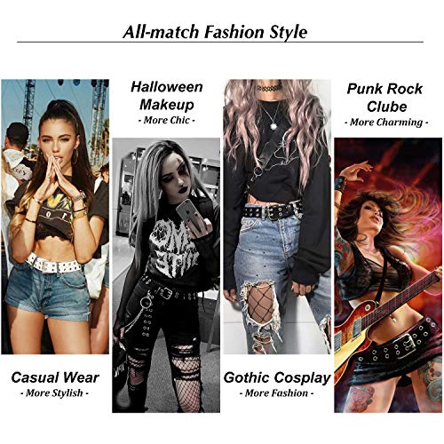 SUOSDEY Cintura punk donna e uomo, moda doppio